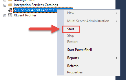 Starting SQL Server Agent