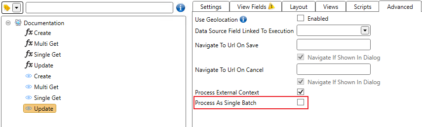 Process As Single Batch Update/Create