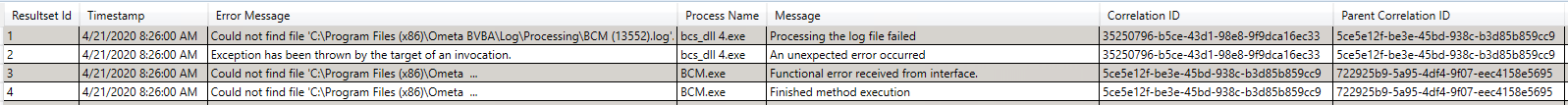 Get Occurred Errors Output