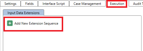 Input Data Extensions Tab