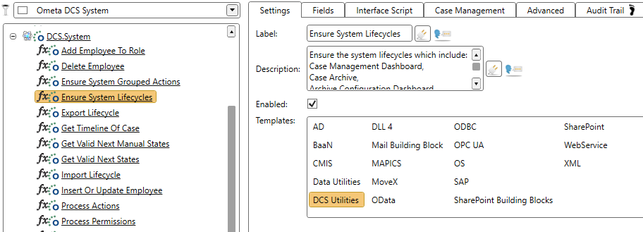 Ensure System Lifecycle