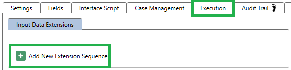 Input Data Extensions Tab