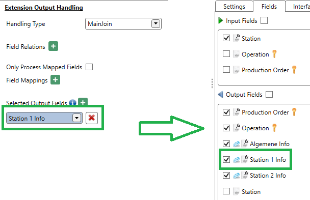 Selected Output Fields