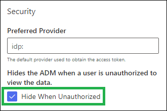 ADM Hide When Unauthorized