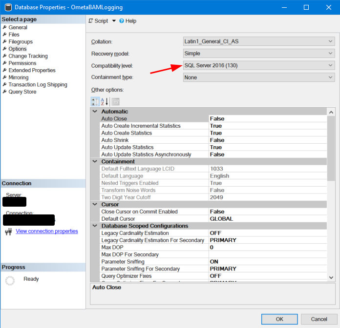 Database Compatibility Level