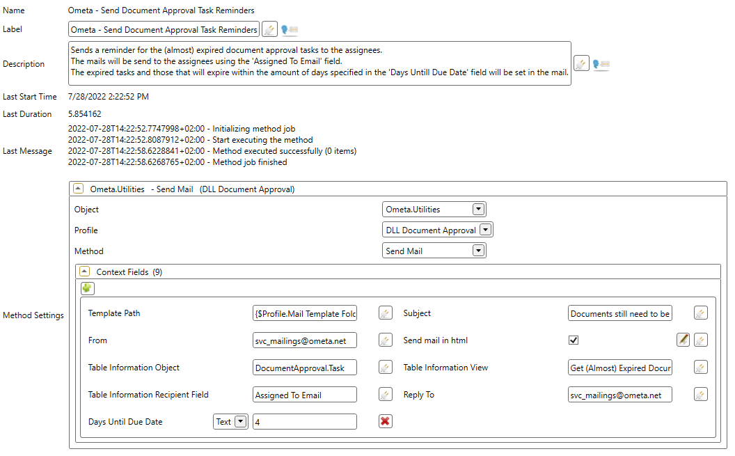 Send Document Approval Task Reminders