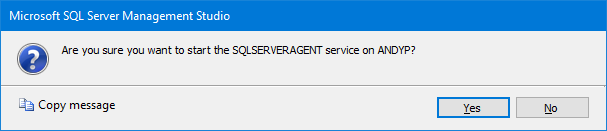 Confirm Windows Starting Service Request