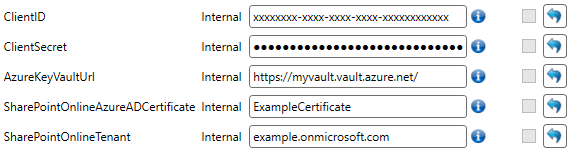 Required Profile Fields Certificate Vault