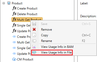 View Usage Info
