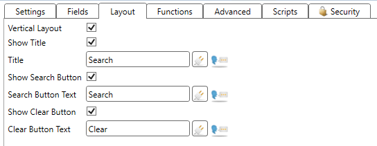 Layout tab