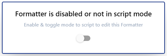 Formatter Disabled