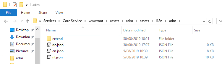 Extend folder