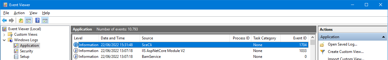 Event Viewer
