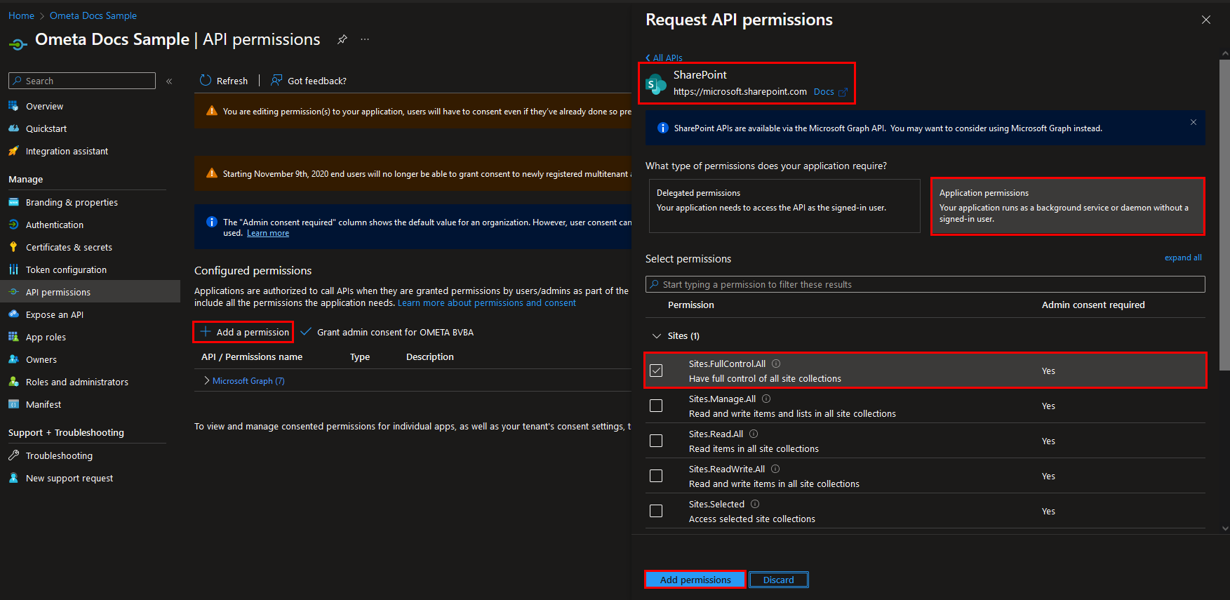 Grant Full Control Permission