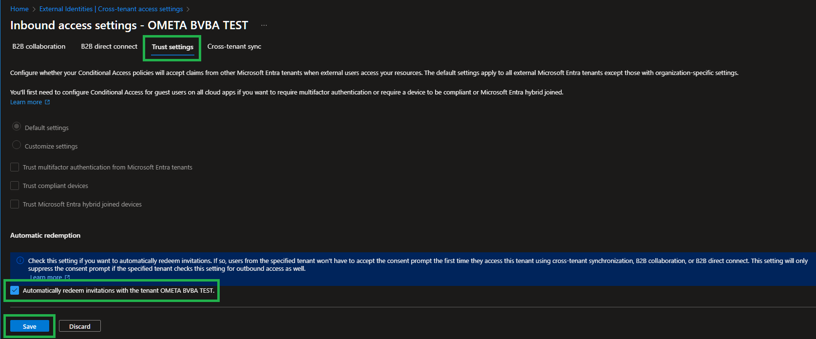 Inherited from default