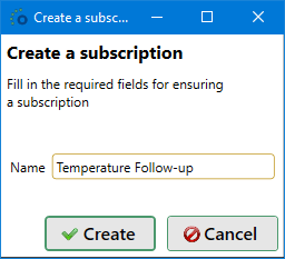 Create a new subscription sample