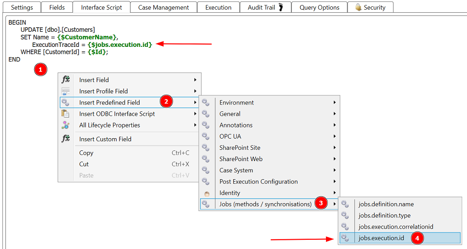 Business Connextor Framework Context Menu