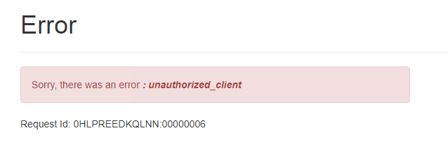 Unauthorized Client