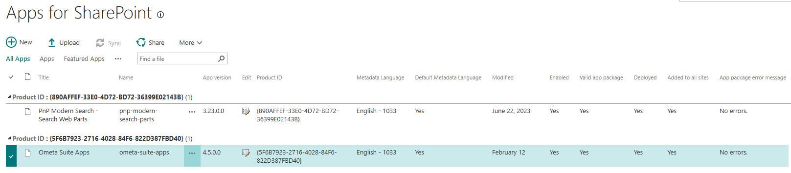 Upload to app catalog