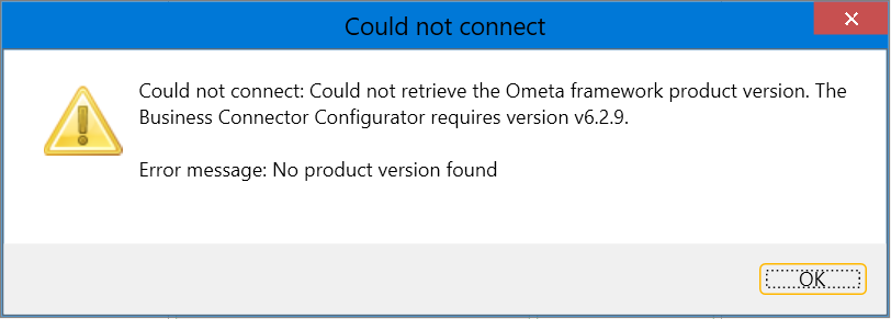 Procuct Version Framework Not Found
