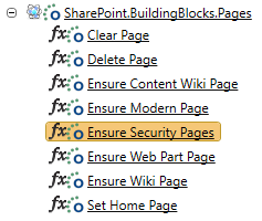 ensure security pages building block