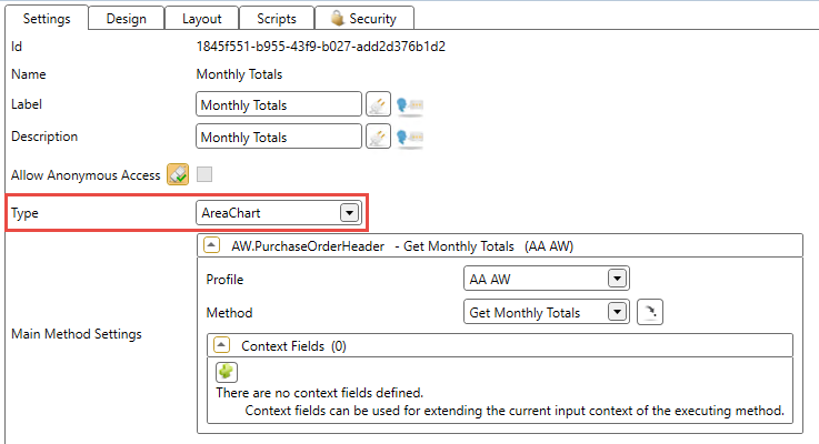 Switch between chart types using the Type property