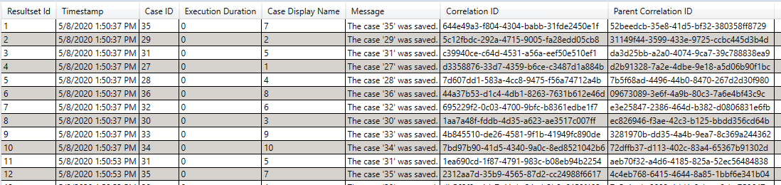 Get DCS Case Saving Times Output