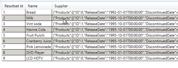 JSON response