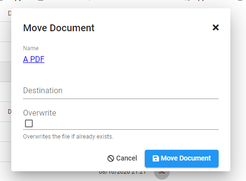 Move document