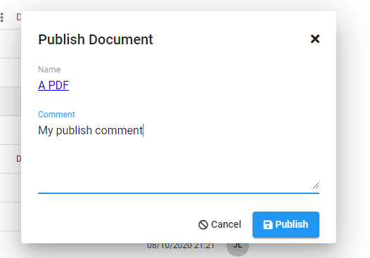 Publish document