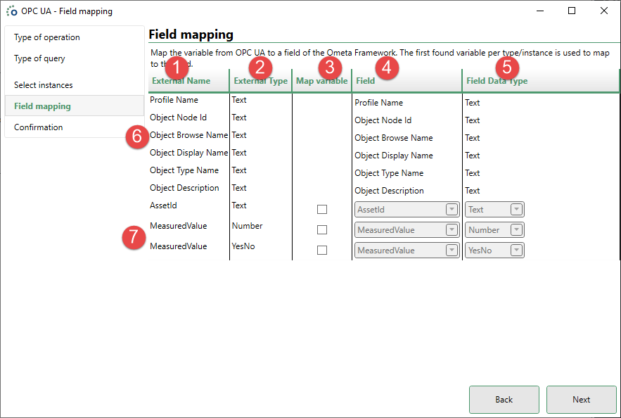 Wizard Field Mapping