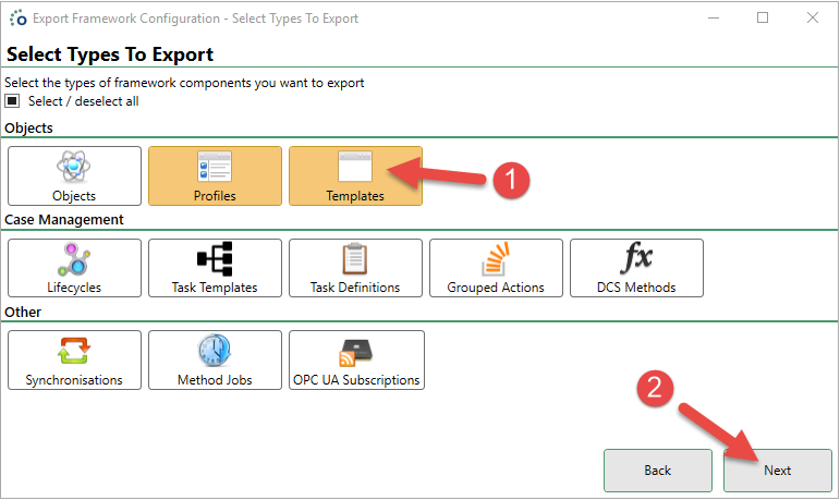 Framework Type Selection