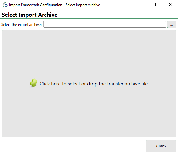 Select Export Archive File